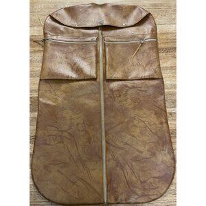 Vintage American Tourister Garment Suit Bag Faux Leather Brown
